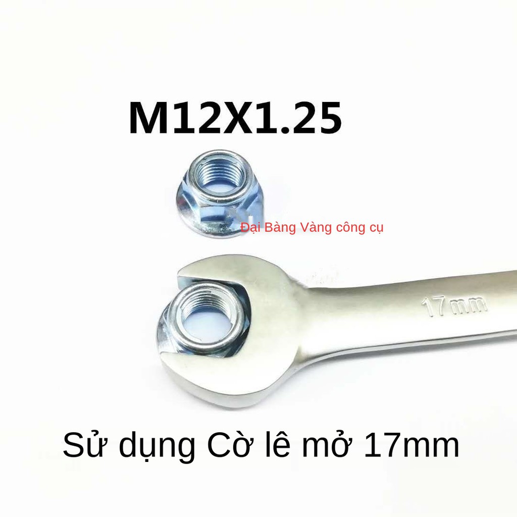 Phụ kiện xe máy M10 M12 M14 M16 Đai ốc trục trước, giữa và sau Đai ốc tự khóa with pad