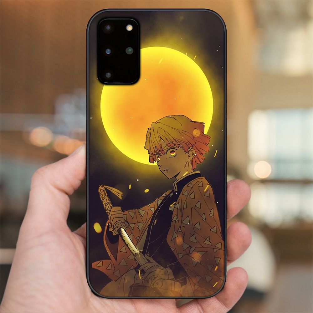 Ốp lưng Samsung S20 Plus viền đen in hình Zenitsu Kimetsu no Yaiba