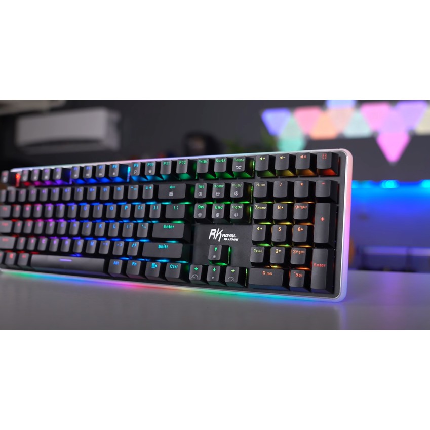 CÓ SẴN - Bàn phím cơ Có Dây RK918 RGB. Thiết kế đẹp, đèn nền RGB rực rỡ. Chính Hãng Royal Kludge.