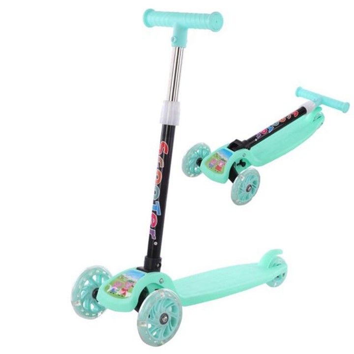 Xe trượt Scooter 3 bánh cho bé từ 2 đến 8 tuổi ( bánh phát sáng có thể gập gọn )