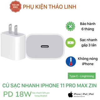 Củ sạc nhanh iphone ipad 18w 🔥FREESHIP🔥 bóc máy chân tròn hỗ trợ sạc nhanh PD