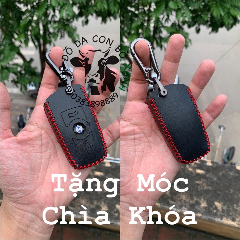 Bao da chìa khóa BMW series 3 5 7 X GT handmade da thật 002