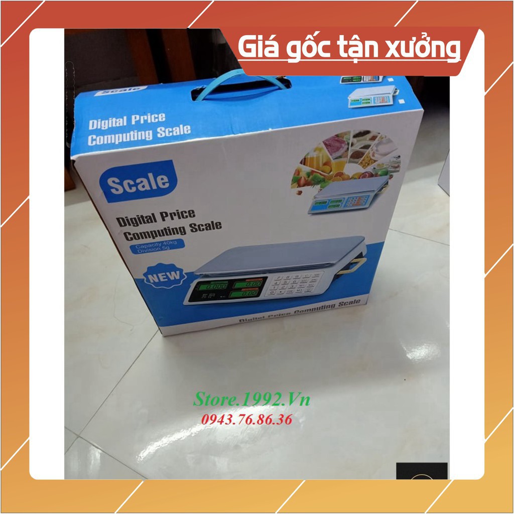 Cân Điện Tử Tính Tiền Phím Bọc Thép 40kg, Cân 2 Mặt Đồng Hồ - Bh 2 Năm