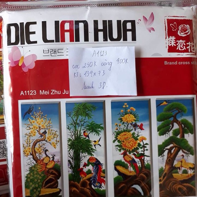 Tranh tứ quý a1123