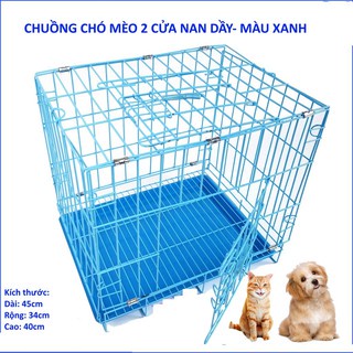 Lồng chó mèo gấp gọn sơn tĩnh điện chống rỉ