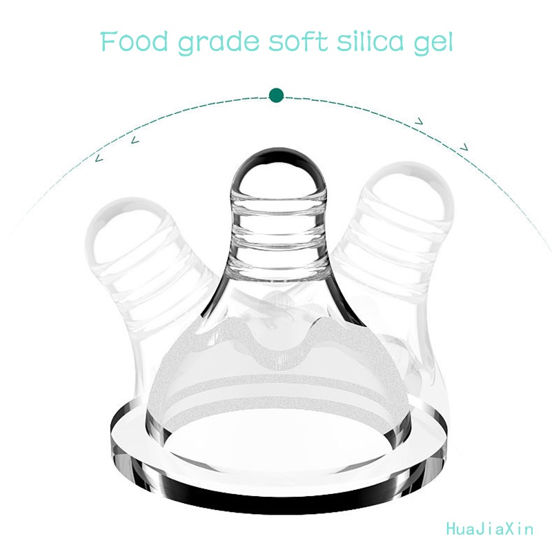 Bình sữa ti giả có tay cầm và ống hút 180ml/ 240ml/ 300ml dành cho trẻ sơ sinh