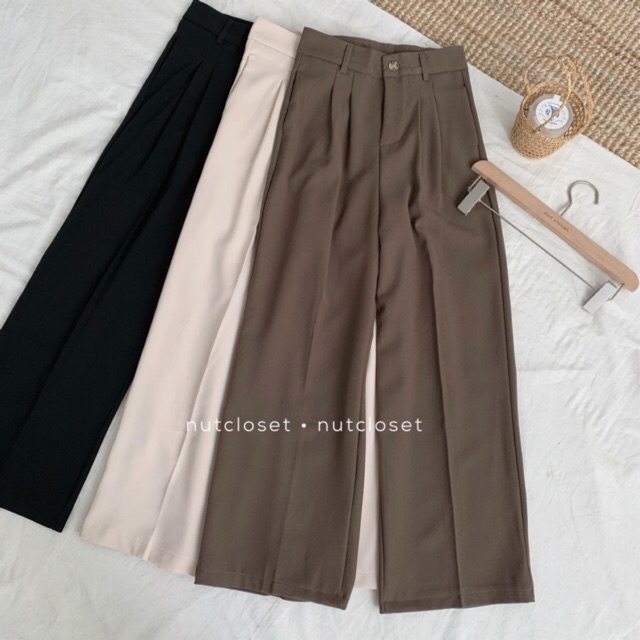 Quần ống rộng cài cúc (606) _Q0094