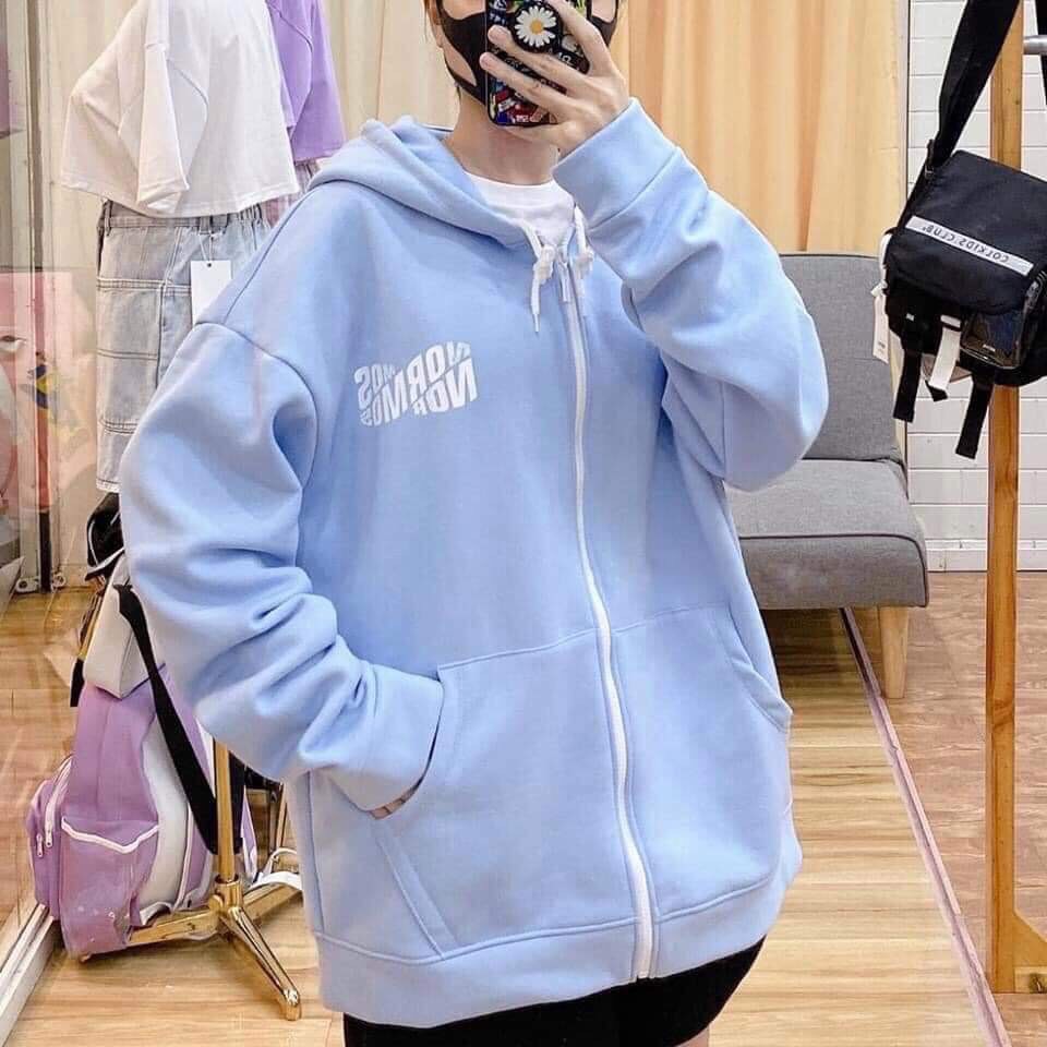 Áo khoác hoodie Chống Rét Cho Nam Nữ Form Rộng in hình Normos Kiểu Unisex có dây kéo Ulzzang 123SHOP | BigBuy360 - bigbuy360.vn