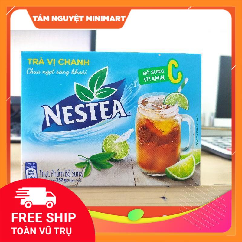Hộp trà chanh Nestea chanh tuyết 18 gói x 14gr