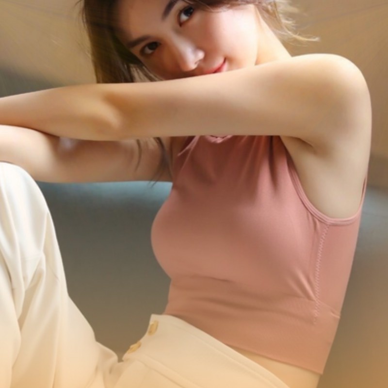 Áo bra thể thao cotton co dãn đệm mỏng nâng ngực SUNBRA 855