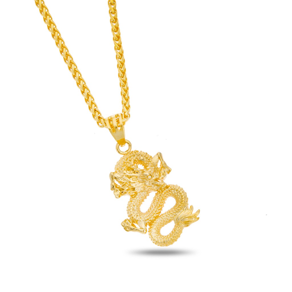 Mặt dây chuyền rồng Mạ Vàng 18K Cao Cấp UHA - Hàng Mới Về ( Giá Tốt Nhất ) M142