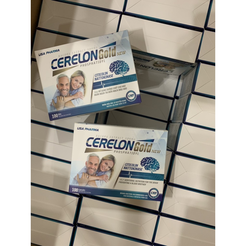 CERELON GOLD 100 VIÊN hiệu quả cao cam kết dễ ngủ ngủ ngon HOẠT HUYẾT DƯỠNG NÃO TUẦN HOÀN MÁU NÃO