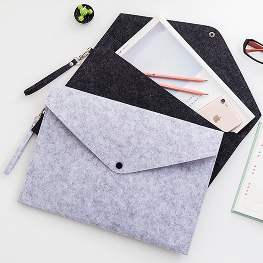 1/2 Túi đựng tài liệu khổ a4 bằng vải nỉ thiết kế đơn giản tiện dụng