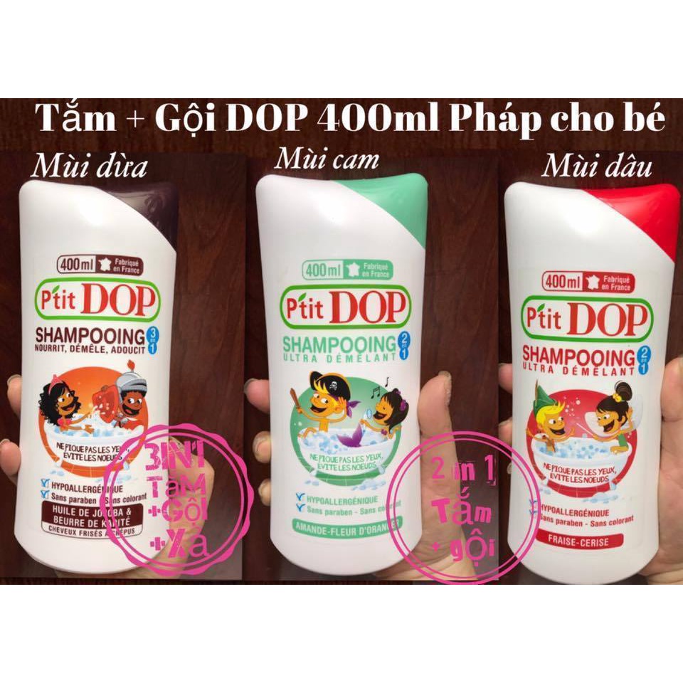 Sữa Tắm Gội 3in1 P'tit DOP 400ml Hàng Nội Địa Pháp