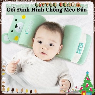 Gối định hình đầu gối chông méo đầu bẹp gáy cho trẻ sơ sinh Little Bear