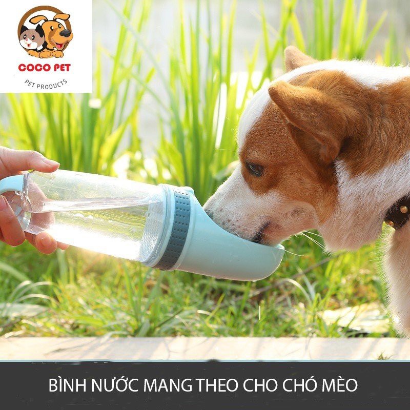 Bình Uống Nước Cầm Tay Du Lịch Tiện Dụng Cho Chó Mèo - Bình Nước Di Động Cho Thú Cưng