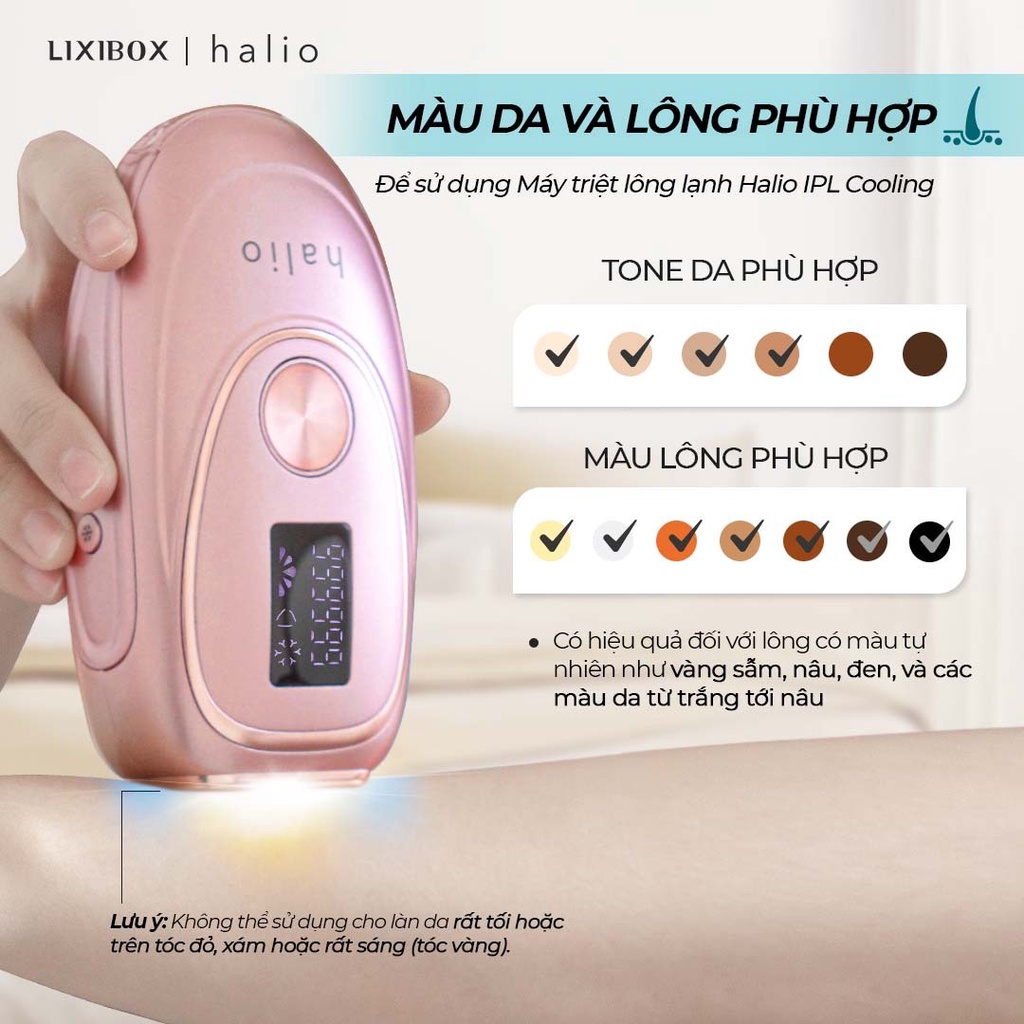 Máy Triệt Lông Băng Lạnh Trẻ Hóa Da Halio IPL Cooling Hair Removal Device