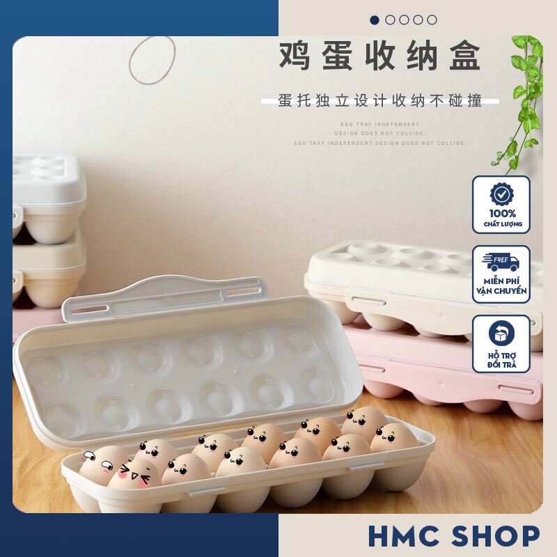 Hộp khay nhựa đựng trứng 12 quả, có nắp chống đổ, nhựa an toàn cho sức khỏe
