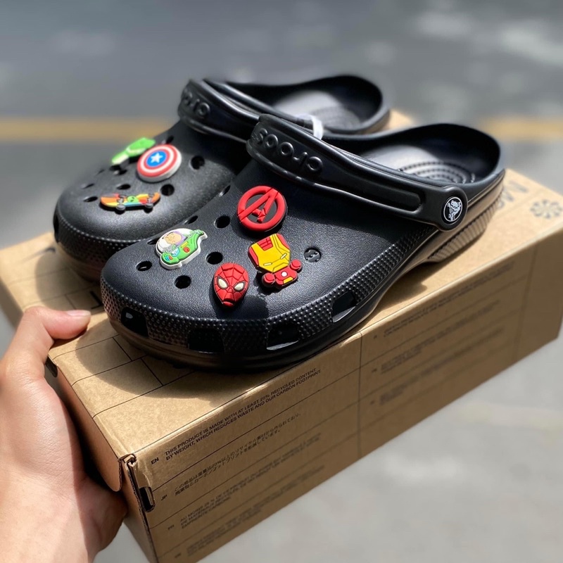 Chính hãng Dép Crocs trắng đen