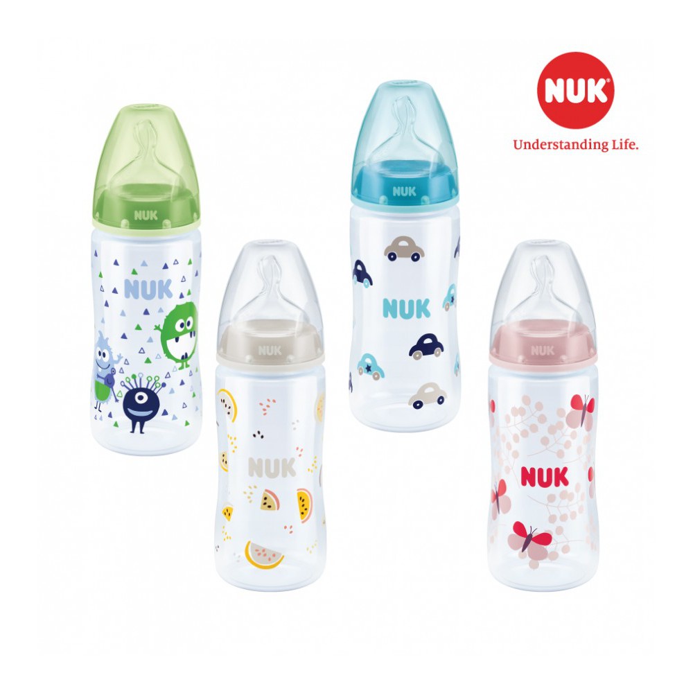 [Chính hãng có tem phân phối] Bình Sữa NUK Premium Choice+ Nhựa PP 150ml, 300ml Núm Ti S1 - M, S2-M