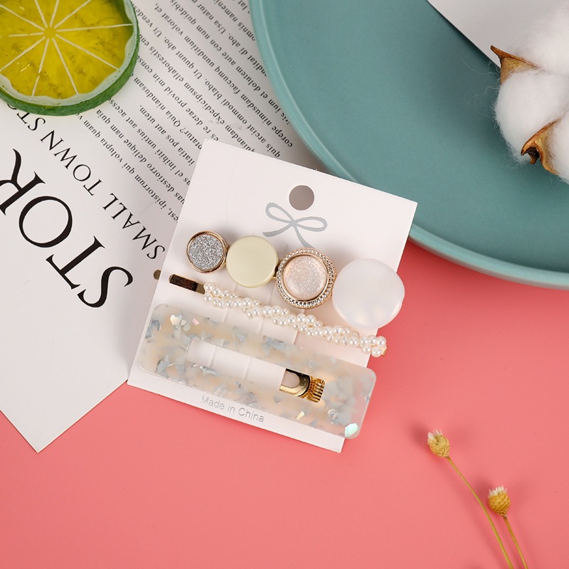 Kẹp Tóc Nữ Đính Ngọc Trai Đơn Giản Jp5