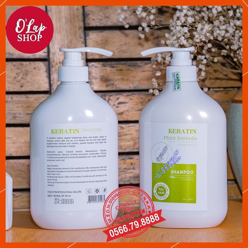 ✔️[ chính hãng ] Gội xả keratin phục hồi mềm mượt 800ml