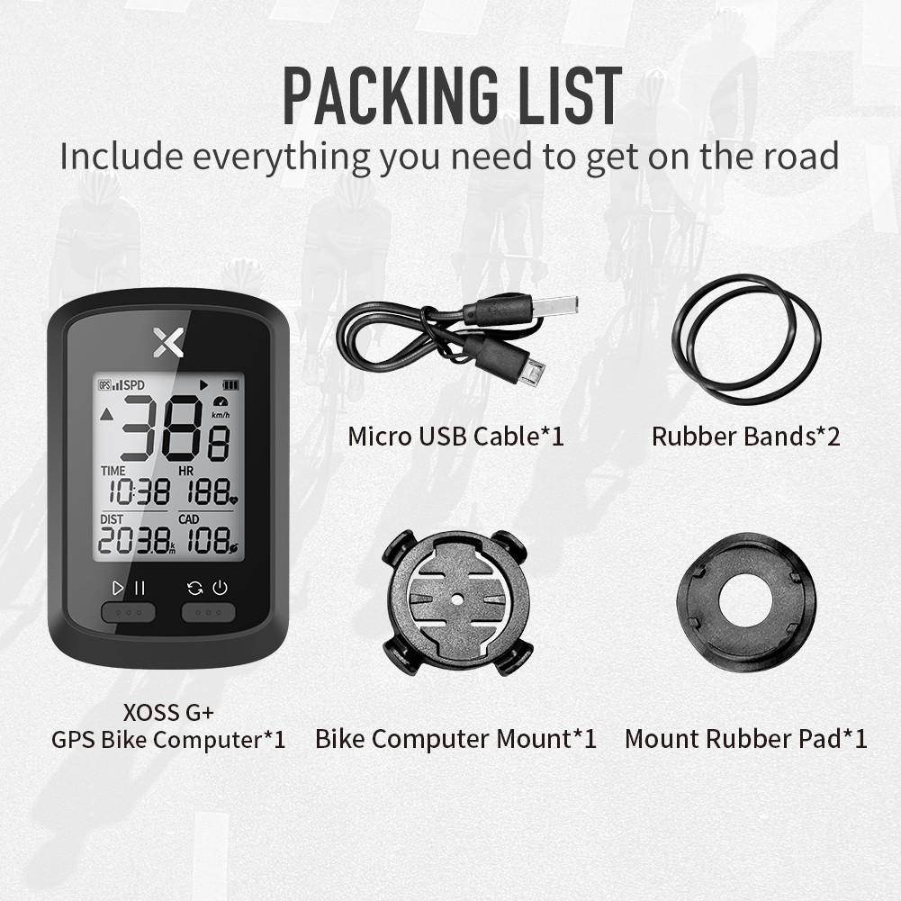 Đồng hồ đo tốc độ XOSS G/G+ tính GPS không dây chống thấm nước cho xe đạp xe máy