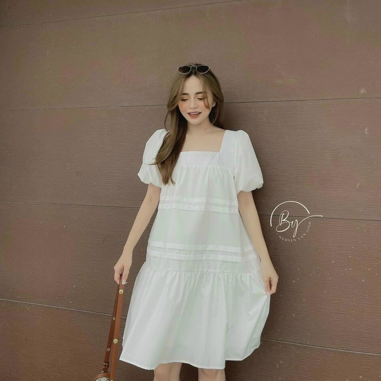 Đầm babydoll tầng dễ thương cho nàng đi chơi dạo phố