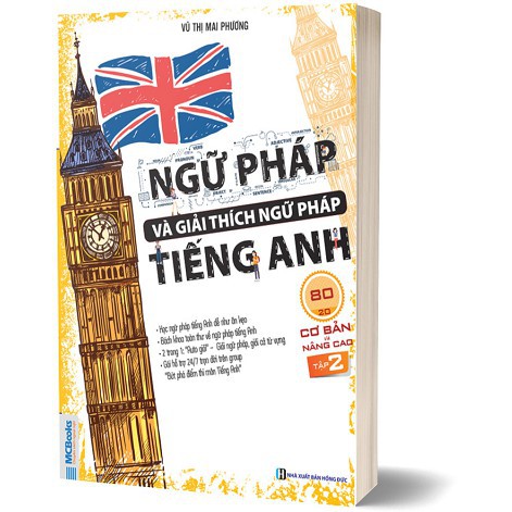 Sách - Combo Ngữ Pháp và Giải Thích Ngữ Pháp Tiếng Anh Cơ Bản và Nâng Cao 80/20 - Trọn Bộ 2 Cuốn Tập 1 Tập 2