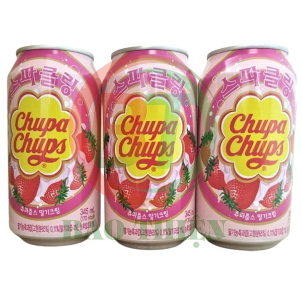 Nước uống Chupa Chups (3 vị) Hàn Quốc lon 345ml