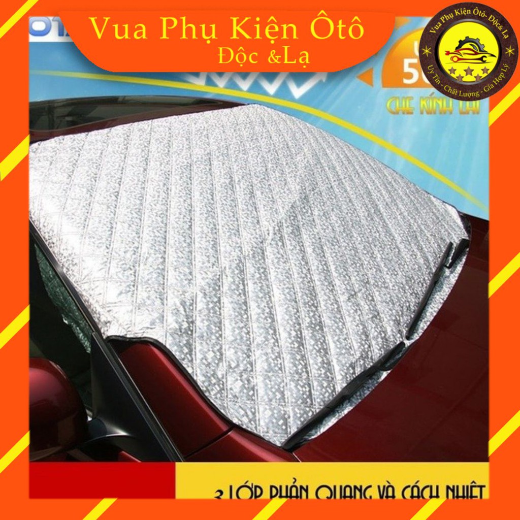 Tấm che nắng kính lái ô tô - Tấm chắn nắng ô tô loại dày có túi đựng