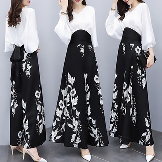 SET BỘ ÁO CÁCH ĐIỆU QUẦN ỐNG RỘNG HỌA TIẾT CÁCH ĐIỆU SANG TRỌNG CÓ SIZE LỚN XXL