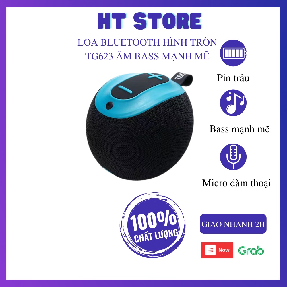 Loa Bluetooth Hình Tròn Không Dây TG623 Âm Bass Mạnh Mẽ Chống Nước Hot Trend 2022