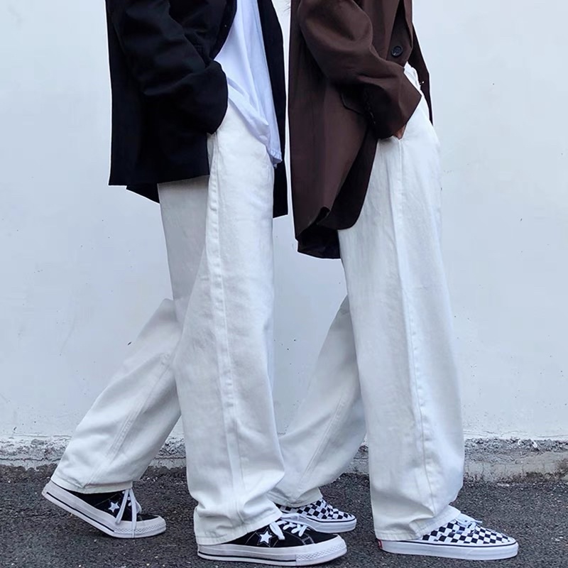 Quần ống Rộng Unisex Kumikumi  nam nữ Kaki trắng cao cấp- quần baggy suông rộng phong cách hàn quốc Q22- hottrend 2022