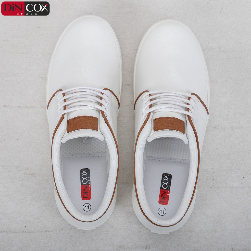 Giày Sneaker Da Nam DINCOX C03 Khí Chất Lịch Thiệp White