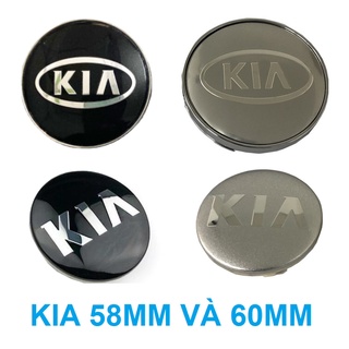 Logo chụp mâm, ốp vành la zăng bánh xe ô tô Kia, đường kính 58MM và 60MM