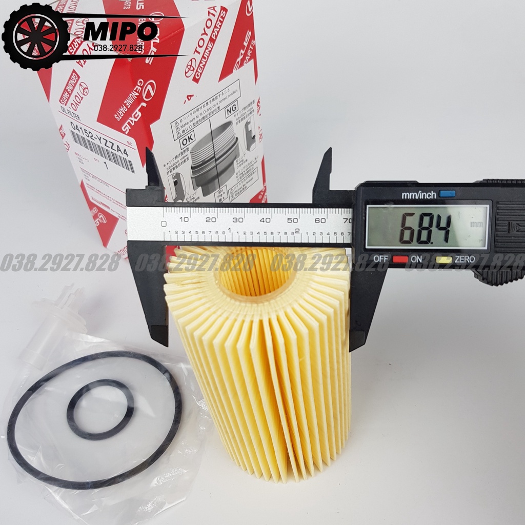 Lọc nhớt (lọc dầu) động cơ xe LX570, Lancruise, Sequoia, Tundra (Mã: 04152YZZA4 / 0415238020)