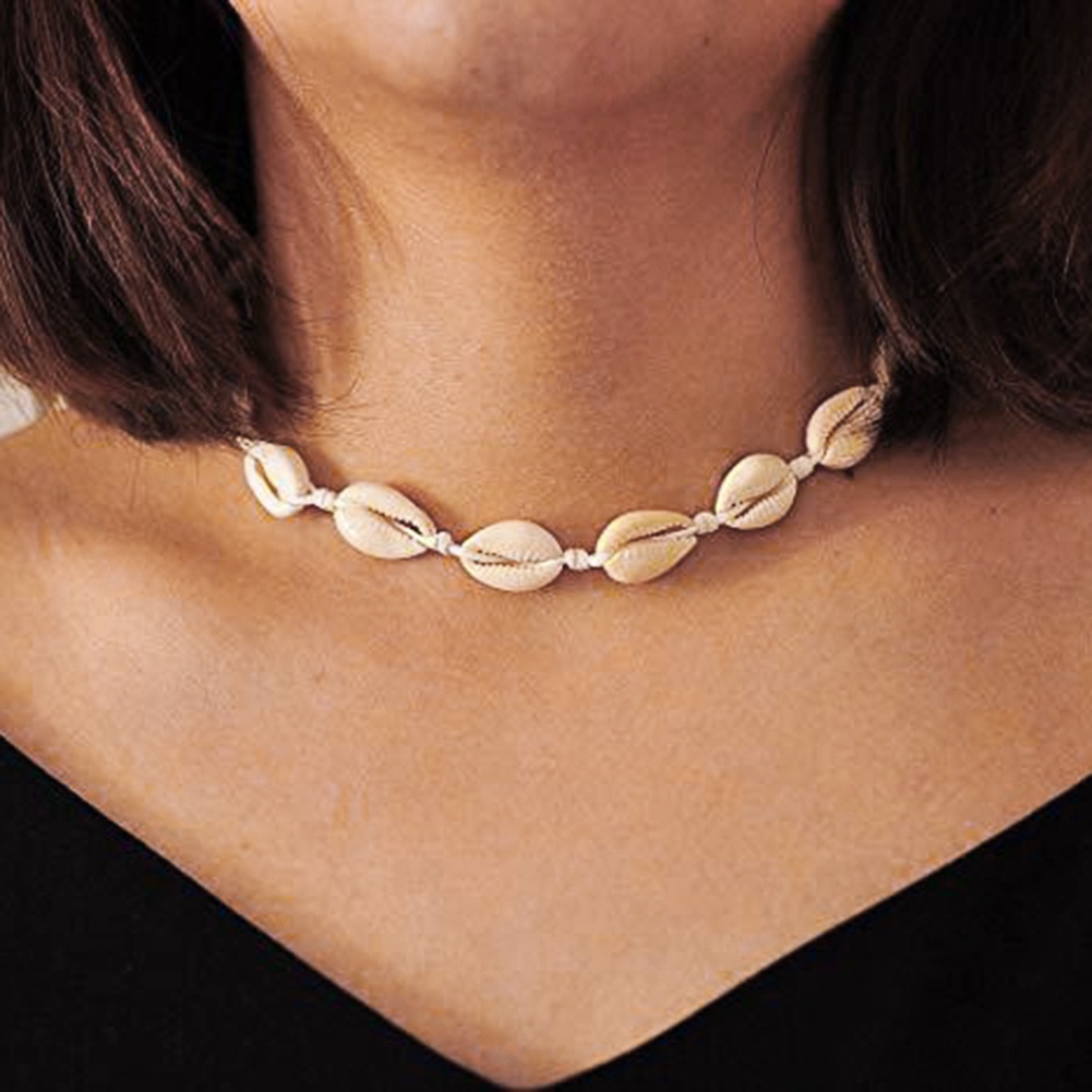 Vòng Cổ Choker Bằng Vỏ Sò Tự Nhiên Handmade Thời Trang Cho Nữ