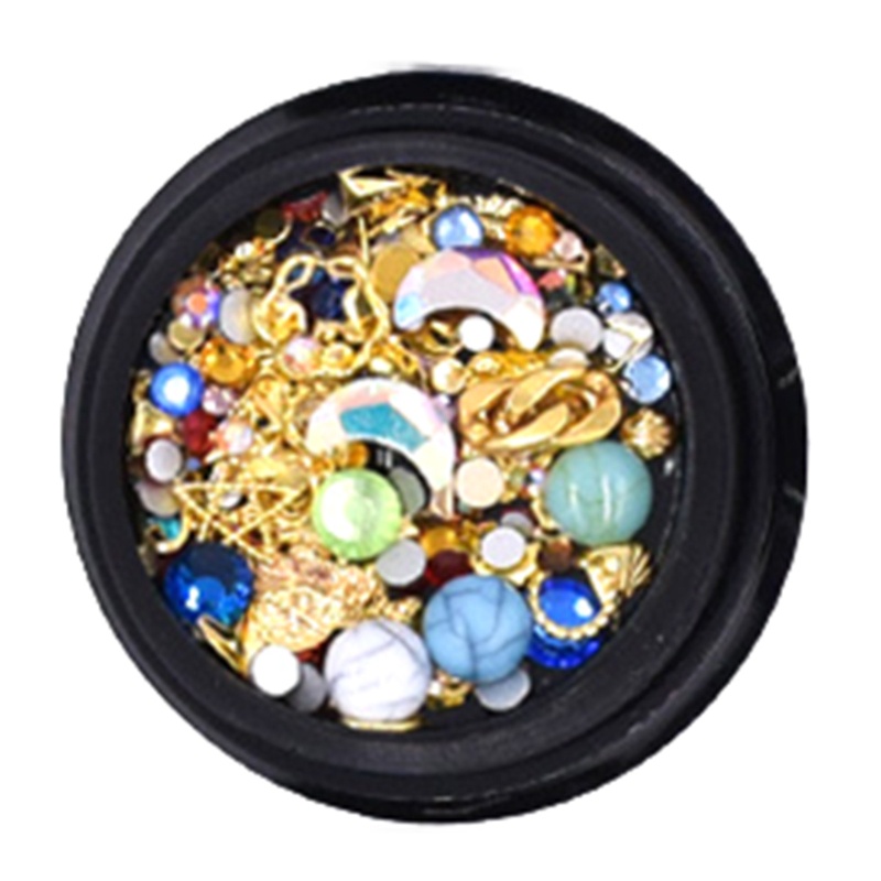 Hộp Phụ Kiện Đinh Tán Trang Trí Móng 3D Trong Suốt Tiện Dụng