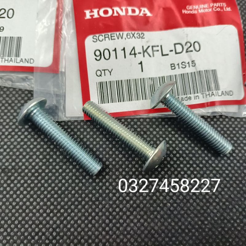 3 ốc vít bắt mặt nạ xe WAVE thái, Alpha, RS, S100...zin bu lông 6x32