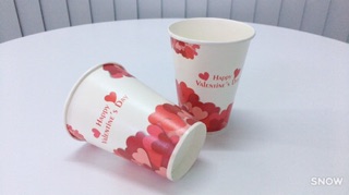 Combo 10 ly giấy Valentine kèm nắp