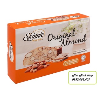 Bánh Hạnh Nhân vị truyền thống Skinnie Biscotti Original Almond Malaysia 270gr