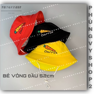 Bé trên 2-5 tuổi/vòng đầu 52cm- nón tai bèo giá rẻ camcarotvang- mũ trẻ em