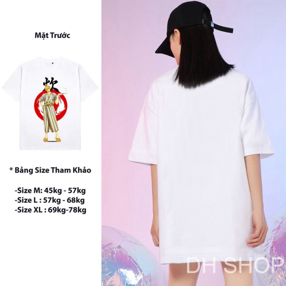 ÁO THUN, ÁO PHÔNG TAY LỠ UNISEX FORM RỘNG OVERSIZE ANIME SANJI TL18 KL SHOP 1SHOTSHOP