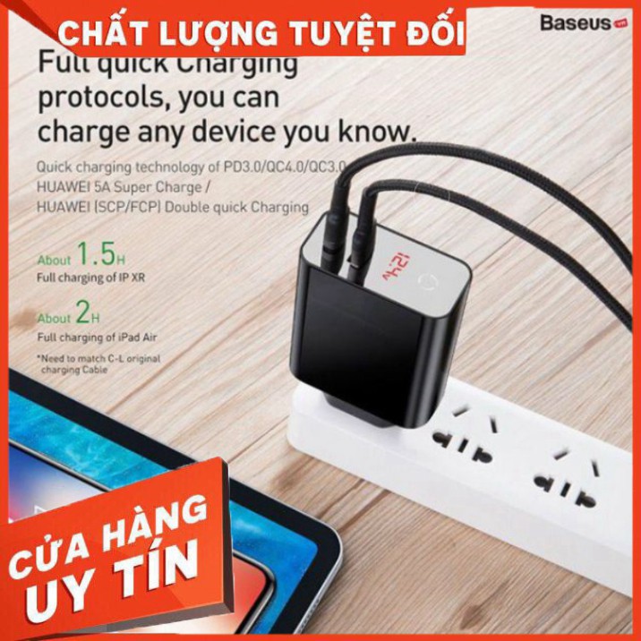Bộ sạc nhanh đa năng hẹn giờ tắt Baseus Speed PPS Smart Shutdown Charger 45W