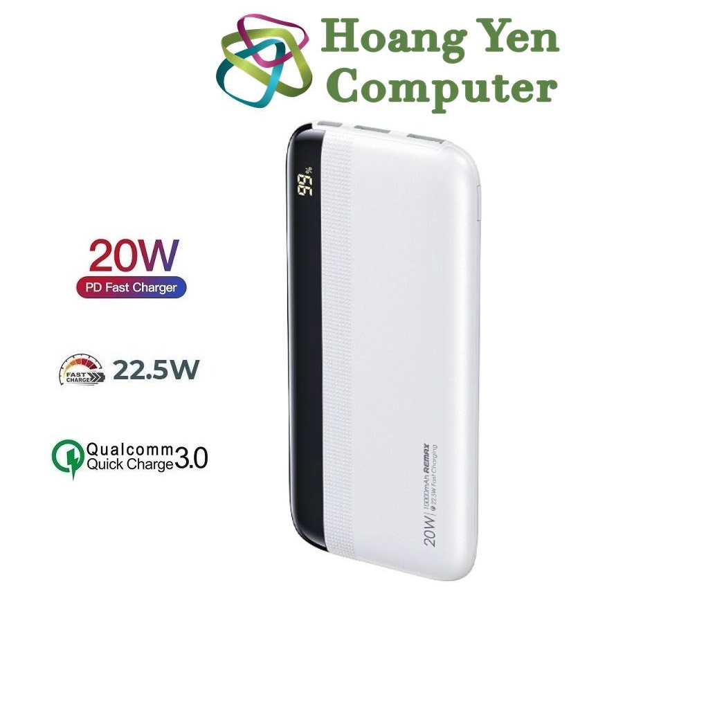 Sạc Dự Phòng Remax RPP-293 10000Mah (Sạc Nhanh QC3.0 18W, 22.5W, PD20W, VOOC 2.0) - BH 1 Năm - Hoàng Yến Computer