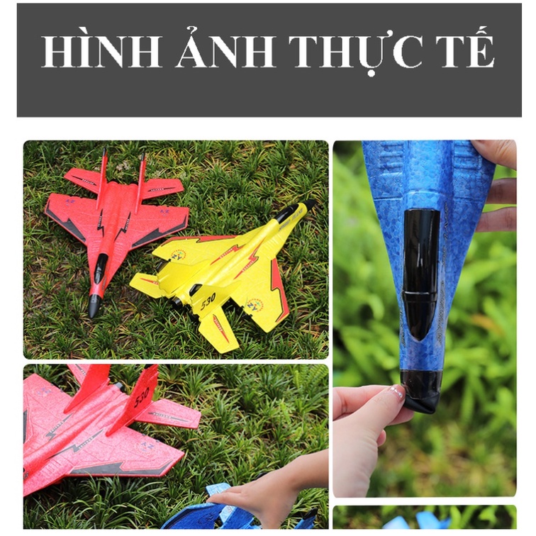 Máy Bay Điều Khiển Từ Xa ZY 530 Pro Size 44cm Xốp Siêu Nhẹ, Chống Va Đập, Chống Nước - Hàng Chuẩn Loại 1 - Bảo Hành 12T