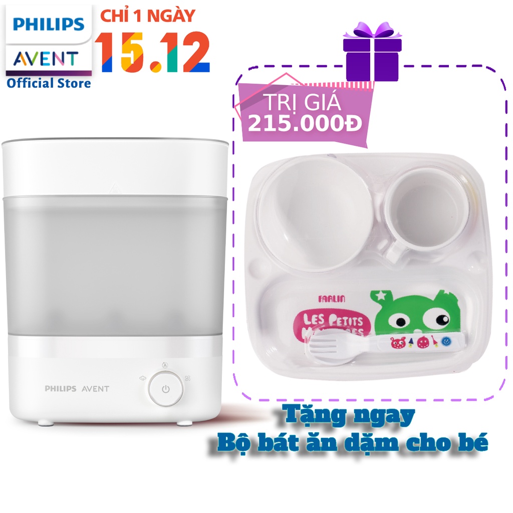 Máy tiệt trùng và sấy khô bình sữa Starlight Plus (SCF293/00) hiệu Philips Avent