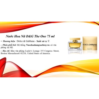 Nước Hoa D&G the one 75 ml - XT158