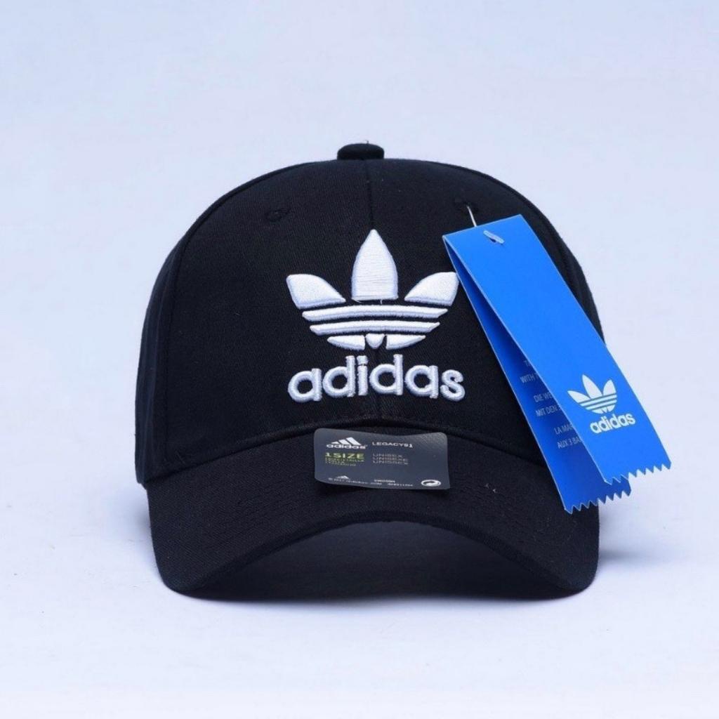 Mũ lưỡi trai Adidas, nón kết thể thao thêu logo trắng cao cấp full tem tag